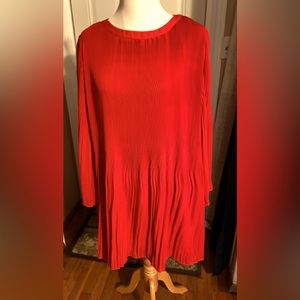 NINA LEONARD Red Dress with Bell Sleeves Size XL